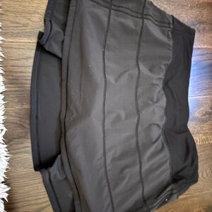 Lululemon Athletica Black Ruched Pencil Mini Skirt